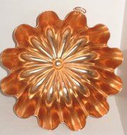 Copper Jello Mold - Round with Scalloped Edge 3.5 Cups N2