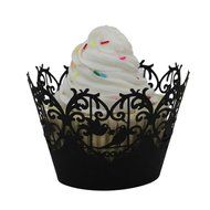 DZT196850 pcs Filigree Little Vine Lace Wrapper Cut Cupcake Wrapper Liner Baking Cup Muffin Case Trays Wedding...