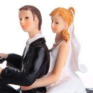 GSPORT Wedding Cake Toppers Bride and Groom Resin Dolls Wedding Decoration 20 pieces Design (K) N74