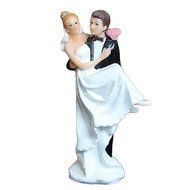 GSPORT Wedding Cake Toppers Bride and Groom Resin Dolls Wedding Decoration 20 pieces Design (K) N77