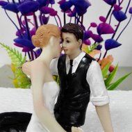 GSPORT Wedding Cake Toppers Bride and Groom Resin Dolls Wedding Decoration 20 pieces Design (K) N78