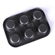 KYW muffin tin- Cupcake muffin pans,6 Cups-Black