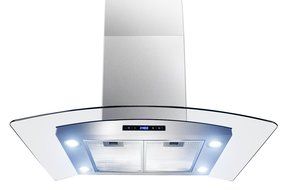 Golden Vantage Stainless Steel 30" Euro Style Island Mount Range Hood LED Screen GVAIS2-30 N2