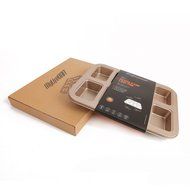 MyLifeUNIT Non Stick Mini Loaf Pan, Carbon Steel Loaf Pan 8 Piece, Gold N2