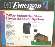 Emerson 2-way Indoor/Outdoor Stereo Speaker System