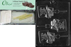 Cybrtrayd J086 Teacher Lolly Jobs Chocolate Candy Mold N3