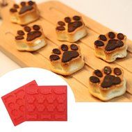 JamHoo Dog Bones Baking Molds - Dog Paws Baking Molds - Fish Baking Molds - Puppy Pets Print Nonstick Silicone...