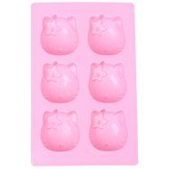 Ebake Reusable Cartoon Silicone Mold for Cake, Chocolate, Jelly, Candy and Ice cubes (Kitty, Pink) N4