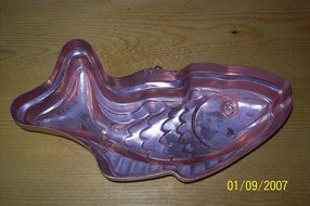 West Bend Copper Fish Jello Cake Decorative Decor Mold N2