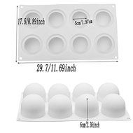 8-Cavity Round Pillow Design Silicone Mousse Cake Mould Cake Mold Silicone Flexible For Mousse Cake Breads Cornbread... N6