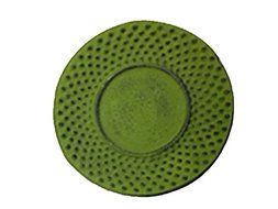 Creative Home Cast Iron 3.75&rdquo; Round Coaster, Green