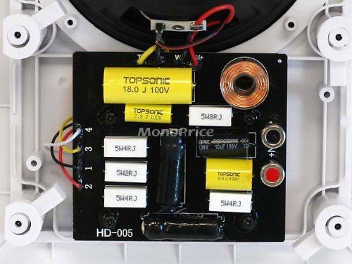 Monoprice 6-1/2 Inches Polypropylene 2-Way In-Wall Speakers (Pair) - 40W Nominal, 80W Max. N2
