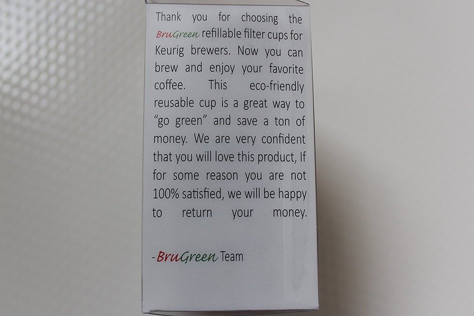 BruGreen Refillable Filter Cups For Keurig Brewers (4 Cups) N7