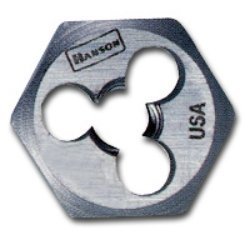 HAN6642 Hanson High Carbon Steel Hexagon 1 Across Flat Die 12mm-1.25 by Hanson