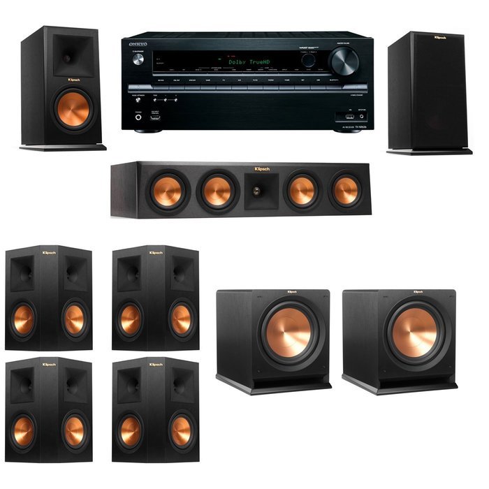 Klipsch RP-160M-E Monitor Speaker 7.2 R112SW Onkyo TX-NR646