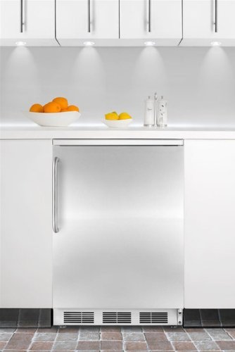 5.5 cu. ft. Commercial Built In All-Refrigerator in White w/SS Door & Towel Bar Handle FF67BISSTB b