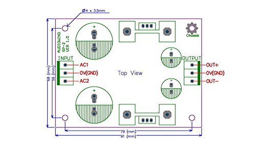 Electronics-Salon 1PCS Voltage Regulator PCB for LM317 LM337 or 78xx 79xx IC N5