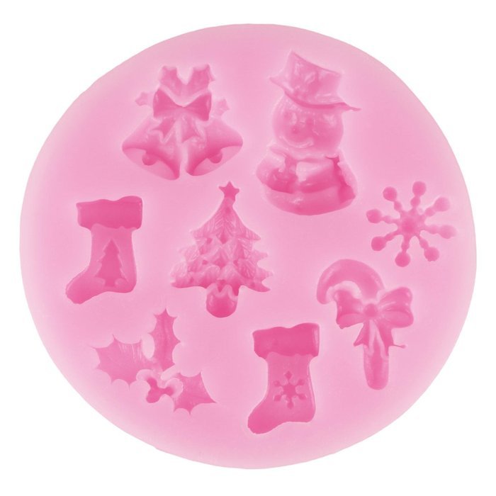 Soledi 3D Christmas Tree Bell Silicone Cake Suger Fondant Mold Bake Tool Xmas DIY N2