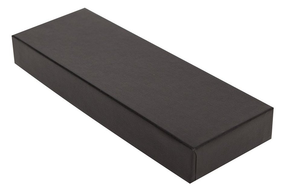 Artisan 9.375 x 3.3125 x 2.375 Set-Up Gift Box for Jewelry or Truffles, Textured Black - Case of 30 N8