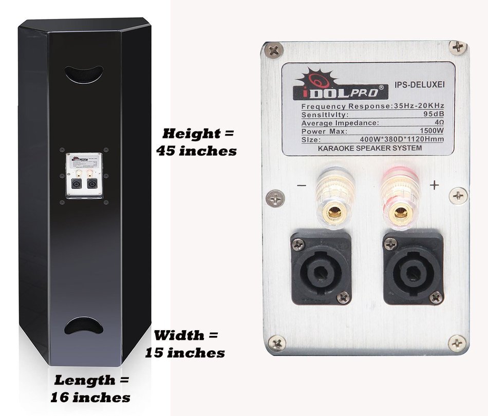 IDOLpro IPS-DELUXE I 1500W Professional Floor Standing Loud Speakers N2