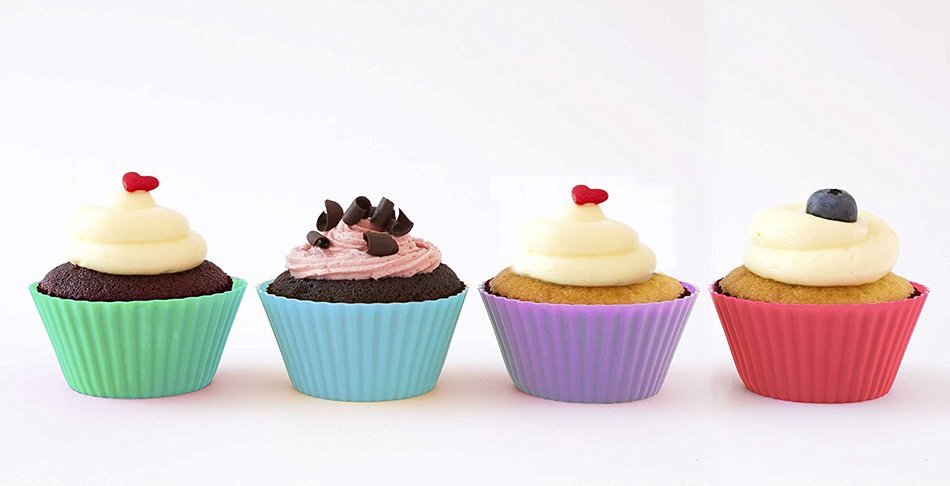 Ideal Me Silicone Baking & Soap Mold Cups & Cupcake Liners - Set of 12 N3