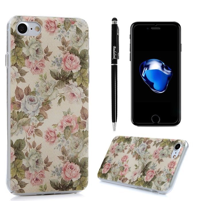 iPhone 7 Case (4.7 inch) Cute Digital Print Colorful Hard PC Back Shell Bumper Ultra Thin Slim Fit Clear Full... N18
