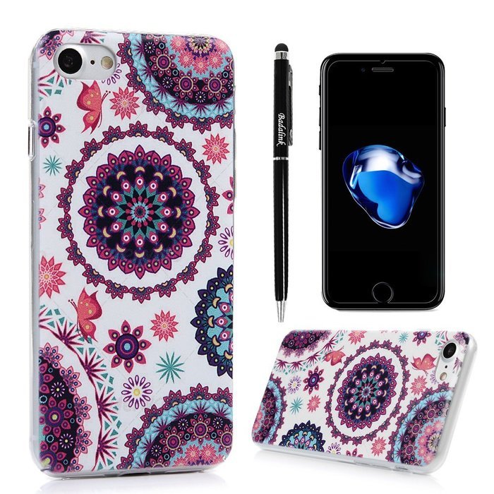 iPhone 7 Case (4.7 inch) Cute Digital Print Colorful Hard PC Back Shell Bumper Ultra Thin Slim Fit Clear Full... N21
