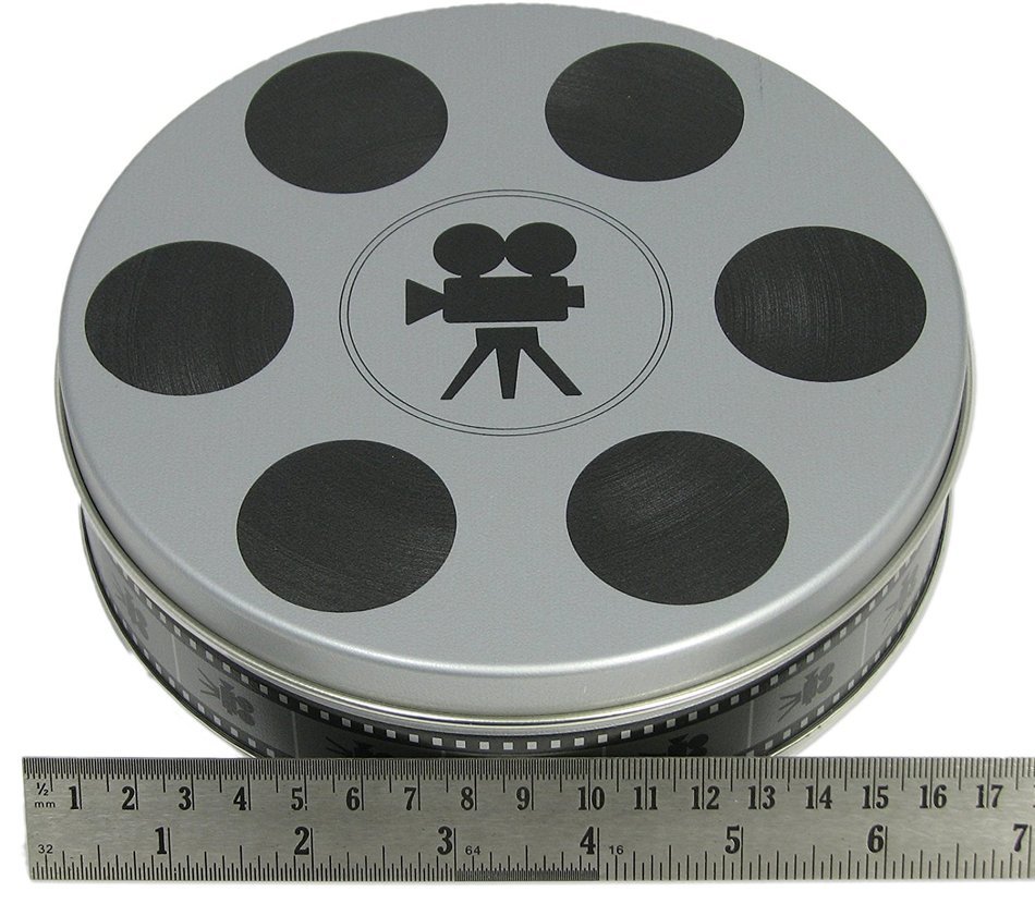 3-piece set of Mini Film Reel Tins (6 11/16" Diameter) N2