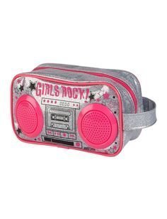 Justice My Tech "Girls Rock!" Speaker Bag w/ Built-in Speakers for MP3 & Phones