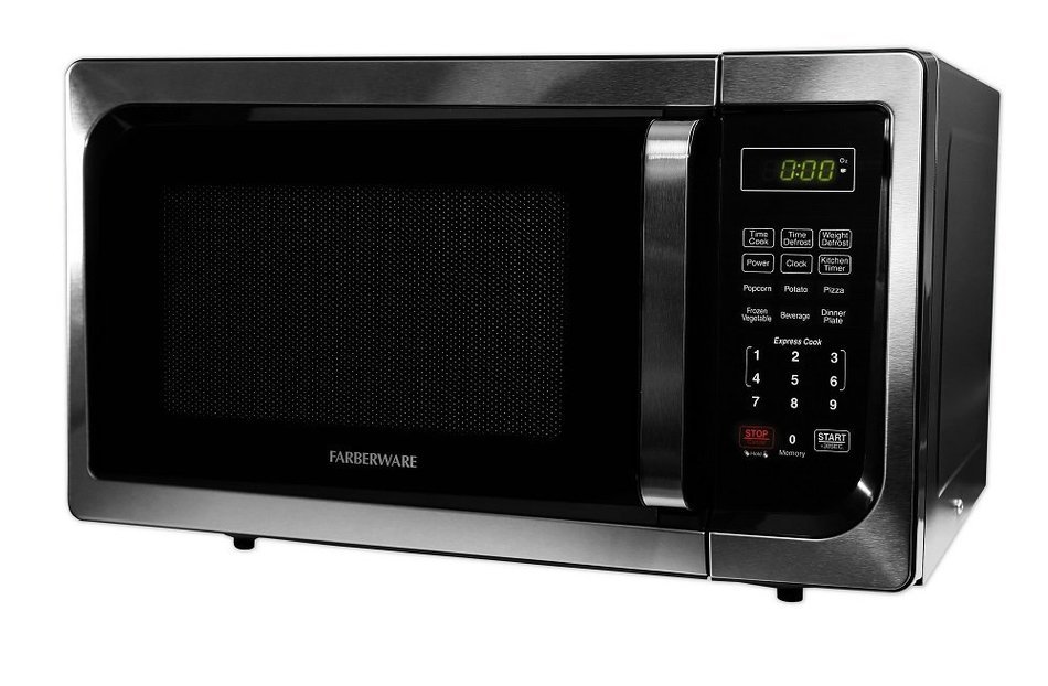 Farberware FMO09AHTBKC Classic 900W Microwave Oven, 0.9 cu. ft., Stainless Steel N6