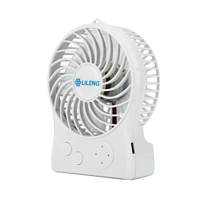 iKKEGOL Mini Portable Wireless Rechargeable Super Strong Wind Fluorescence Cooling Desk Fan - 3 Mode Wind Speed... N42