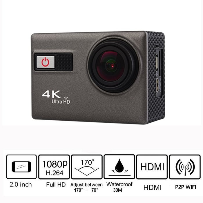 Sports Action Camera, POTO F68 WIFI Ultra HD 4K 2.0 Screen Waterproof Outdoor Sports Camera with Viewing Angles...