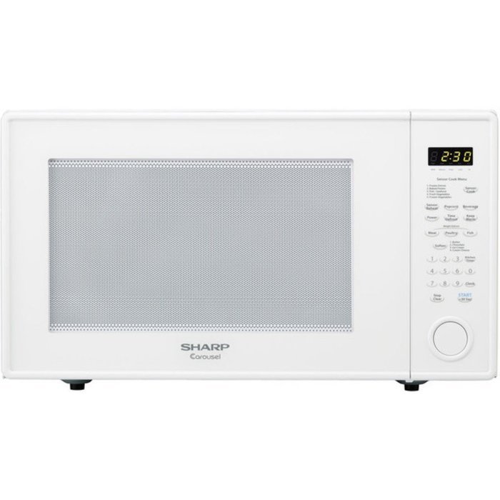 Sharp 2.2 Cu. Ft. 1200W Countertop Microwave, Microwave Oven, White