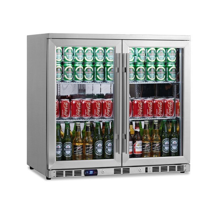 KingsBottle 140 Can 1-Door Under Counter Beverage Cooler, Heating Glass N8