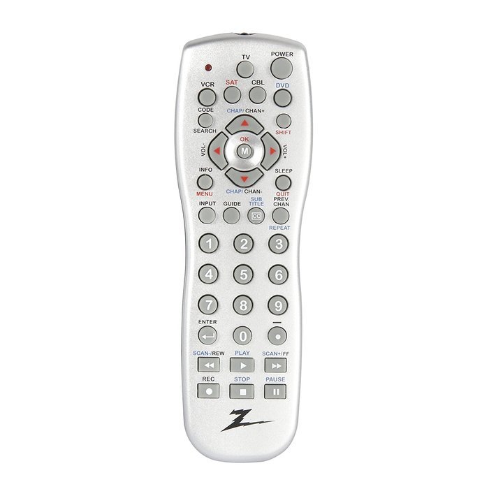 AmerTac - Zenith ZP505 5 Device Universal Remote, Silver