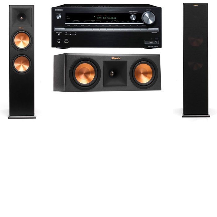 Klipsch RP-280F Tower Speakers-RP-250C-Onkyo TX-NR838