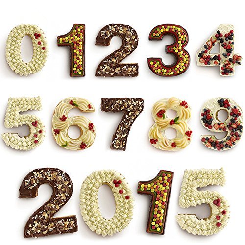Momshand 10pcs/lot Mini Digital Letter Birthday Cake Mold Silicone Chocolate Mould Baking Cake Tools
