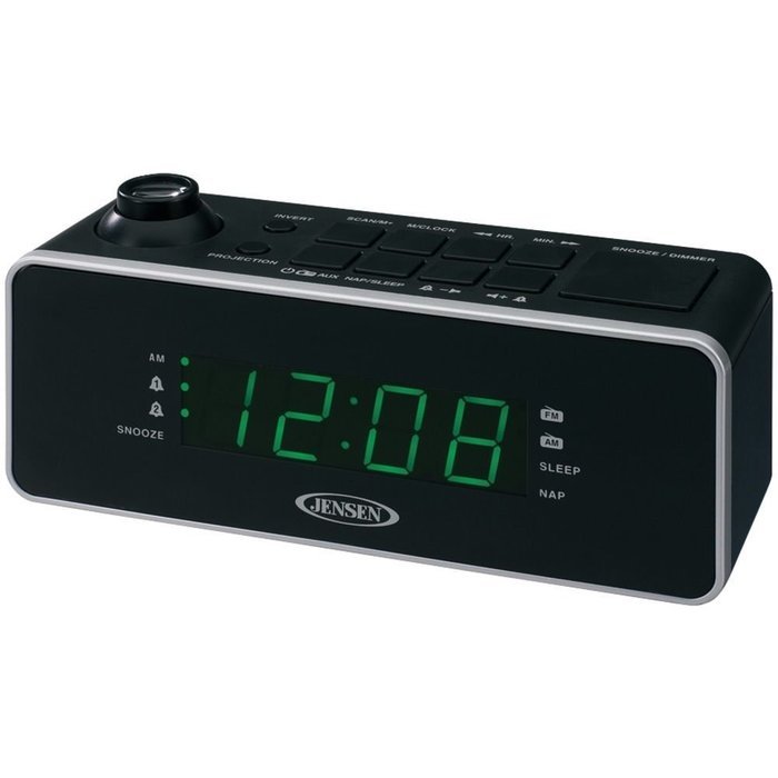 Esaska(TM) BRAND NEW - Jensen Jcr-235 Dual Alarm Projection Clock Radio