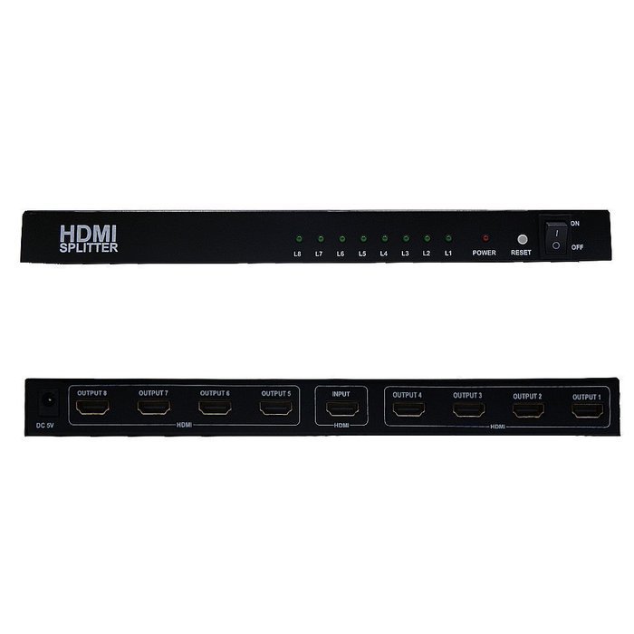 ZAMO 1x4 4 Ports Hdmi Powered Splitter for Full Hd 1080p & 3d Support (One Input to Four Outputs) N18