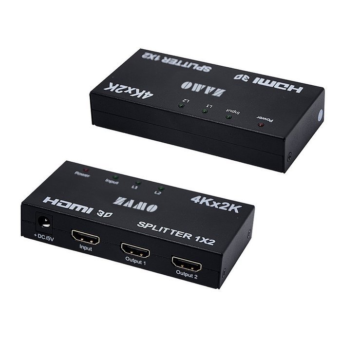 ZAMO 1x4 4 Ports Hdmi Powered Splitter for Full Hd 1080p & 3d Support (One Input to Four Outputs) N21