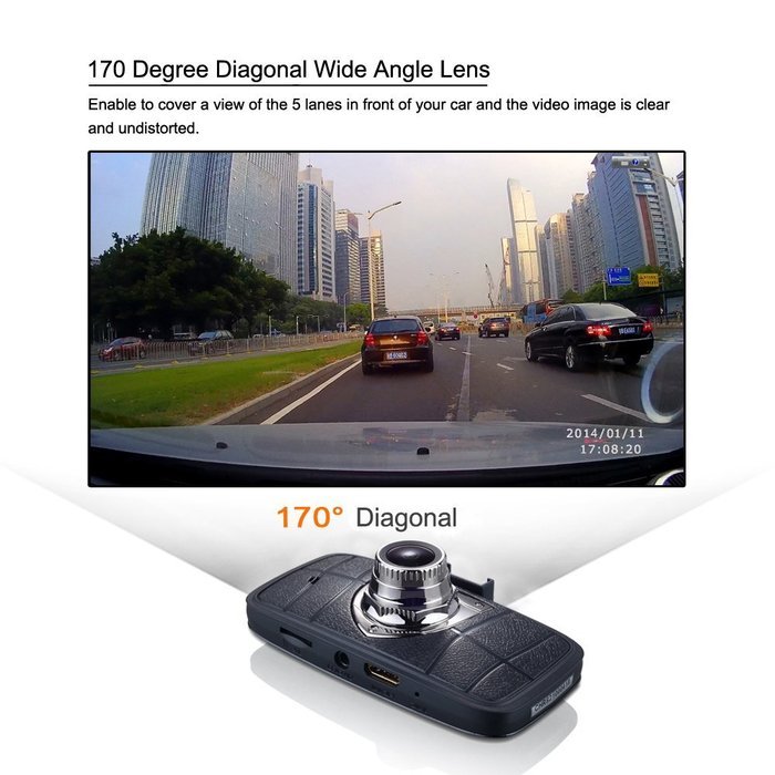 KEHAN C821 Full HD 1920*1080 Car DVR Dash Cam 170&deg; Super Wide Diagonal Viewing Angle 2.7" LCD Ambarella A7 OV4689... N5