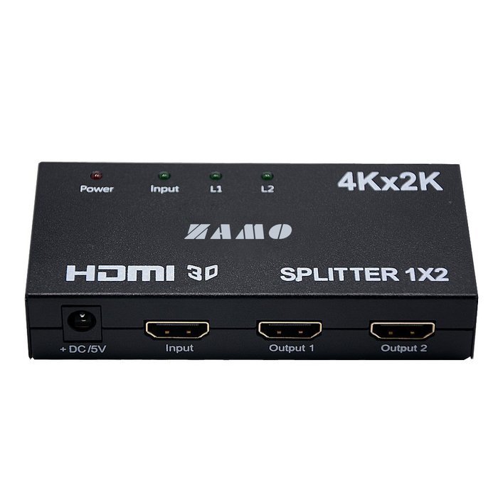 ZAMO 1x4 4 Ports Hdmi Powered Splitter for Full Hd 1080p & 3d Support (One Input to Four Outputs) N23
