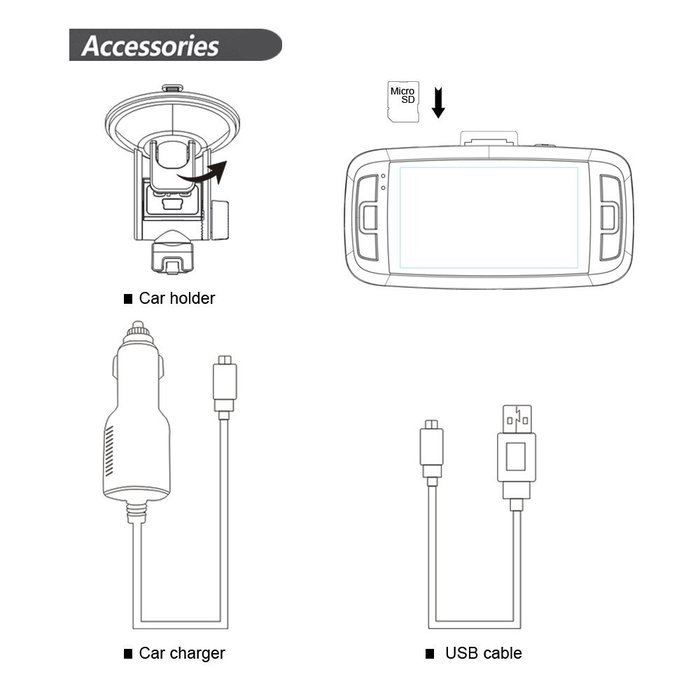 KEHAN C821 Full HD 1920*1080 Car DVR Dash Cam 170&deg; Super Wide Diagonal Viewing Angle 2.7" LCD Ambarella A7 OV4689... N7