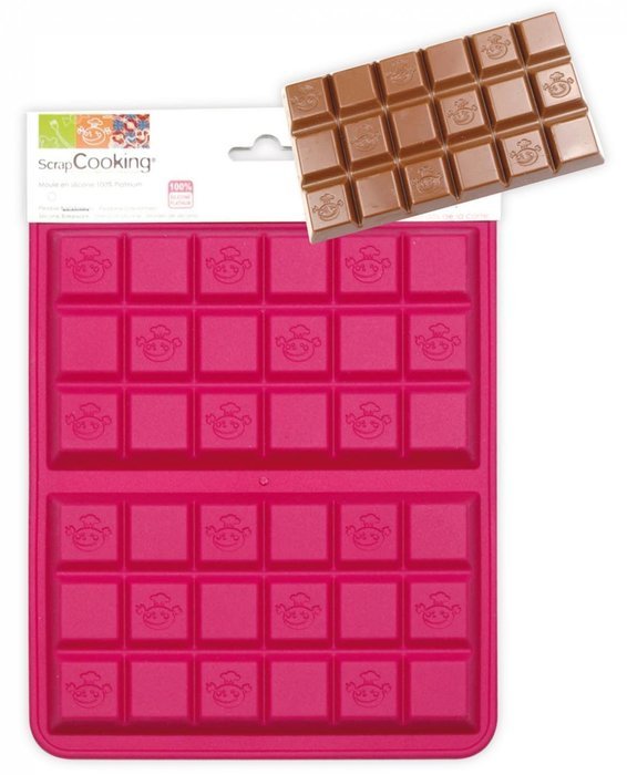 ScrapCooking 2-Silicone Chocolate Bars Mold