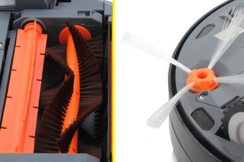 Automatic Vacuum Cleaner "Merrao RF1" - Self Charging Feature, 3.5 Inch Screen, Two Brushes, 500 ML Capacity N2