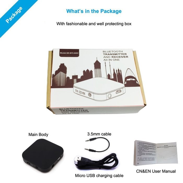 Bluetooth Audio Receiver , Wireless Bluetooth Adapter Music Receiver - Low Latency & Long Range Bluetooth 4.1... N4