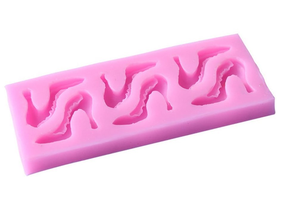 Fashionclubs Silicone 3D High Heel Chocolate Mold Candy Making Kit Fondant Shoe Molds N3