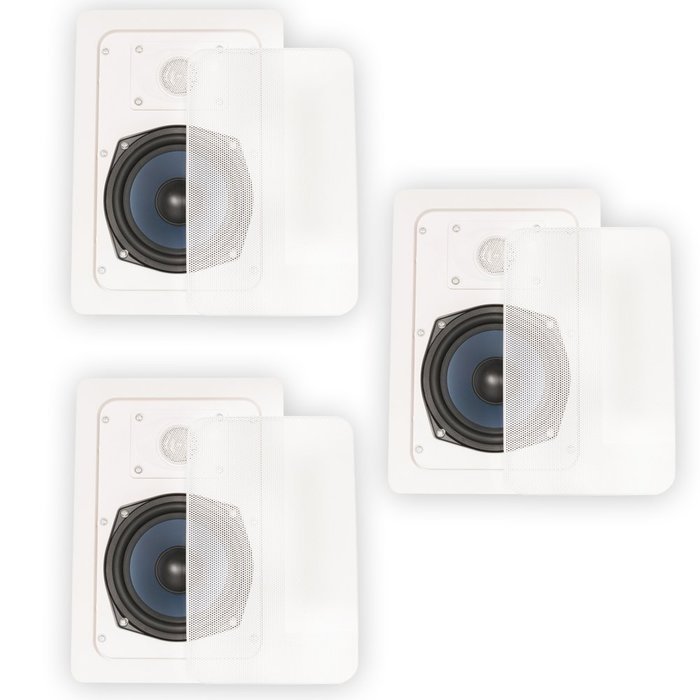 Blue Octave LW52 In Wall Speakers Home Theater Surround Sound 2-Way 3 Speaker Set N2