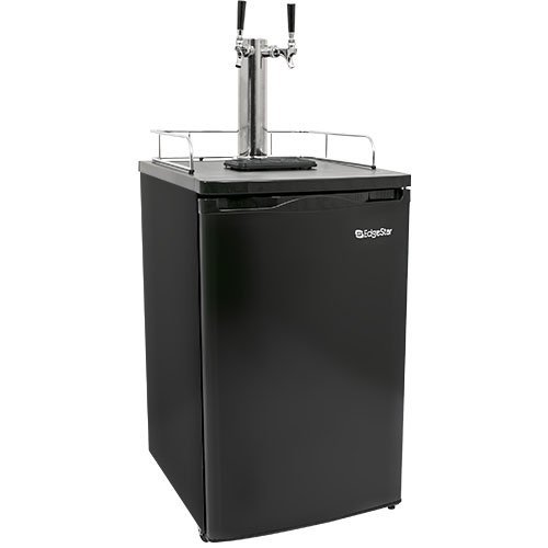 EdgeStar Full Size Dual Tap Kegerator & Draft Beer Dispenser - Black N3