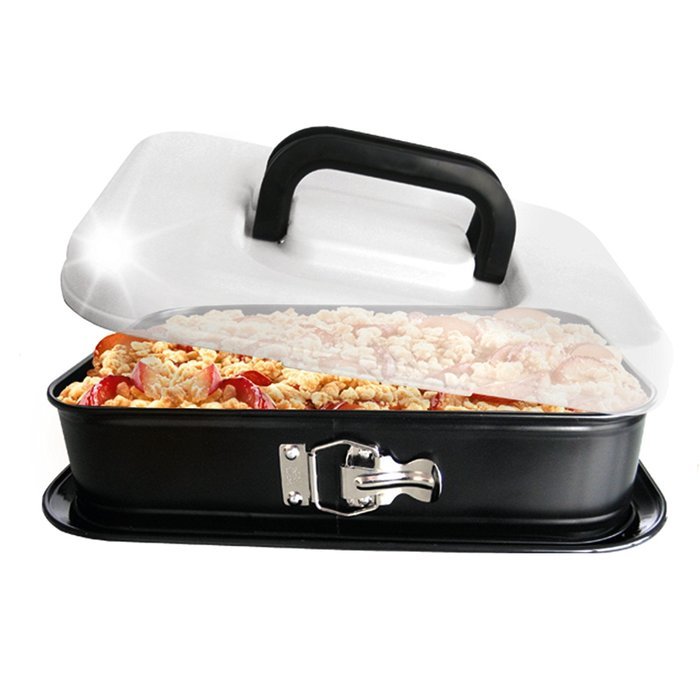 Kaiser Bake&Take 623016 Springform Cake Tin Rectangular with Transportation Lid 35 x 24 cm